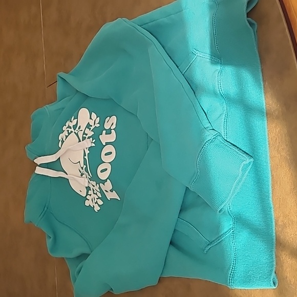 Roots Hoodie Sweatshirt Xs Green Photographing Blue - Picture 7 of 9
